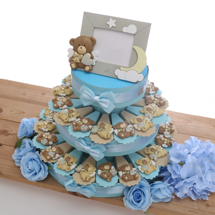 Quartetto Orsetti Angelici Magneti Su Torta