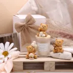 Candele profumate orsetto teddy bear per battesimo bomboniere utili vialemagico bomboniere