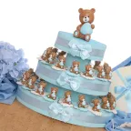 Portachiavi a forma di Orso Ideale per festeggiare Nascita e Battesimo di un Bimbo