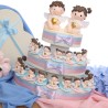 Battesimo gemelli bomboniere Angioletto con cuore bimbo e bimba www.vialemagico.it