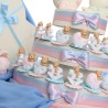 Torte Bomboniere NASCITA Gemelli Orsetti con Pony e Carrozzina Baby