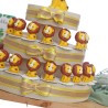Bomboniera Baby Leoncino statuina confezionato su torta portaconfetti