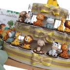 Torta Bomboniere Portaconfetti per Battesimo e nascita Bimbo con Memoclip Baby Savana Dream