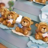 Bomboniere Battesimo orsetti aviatori su torta portaconfetti