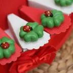 Quadrifoglio e coccinella Calamita su Torta bomboniere Laurea