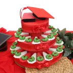 Quadrifoglio e coccinella Calamita su Torta bomboniere Laurea