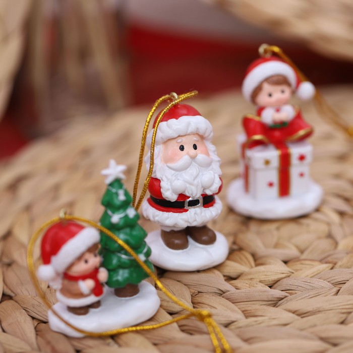 Bomboniere natalizie fai da te - quartetto di Natale per l'albero viale magico
