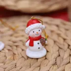 Bomboniere natalizie fai da te - quartetto di Natale per l'albero pupazzo di neve
