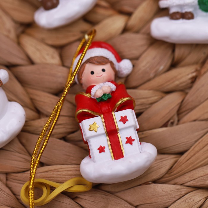 Dolce quartetto di Natale - calamite appendino per le feste agioletto 1