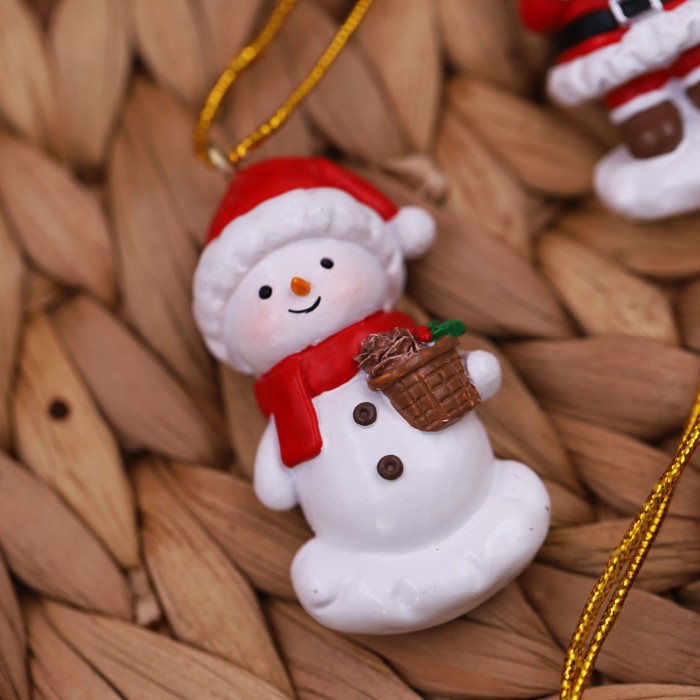 Dolce quartetto di Natale - calamite appendino per le feste pupazzo di neve