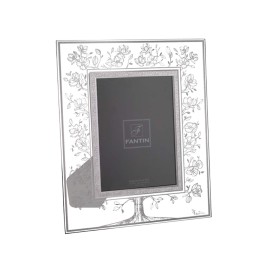 Cornice Elegante con albero della vita in fiore argento