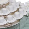 Maxi Torta Bomboniere Matrimonio Candele Profumete in Porcellana Bianca