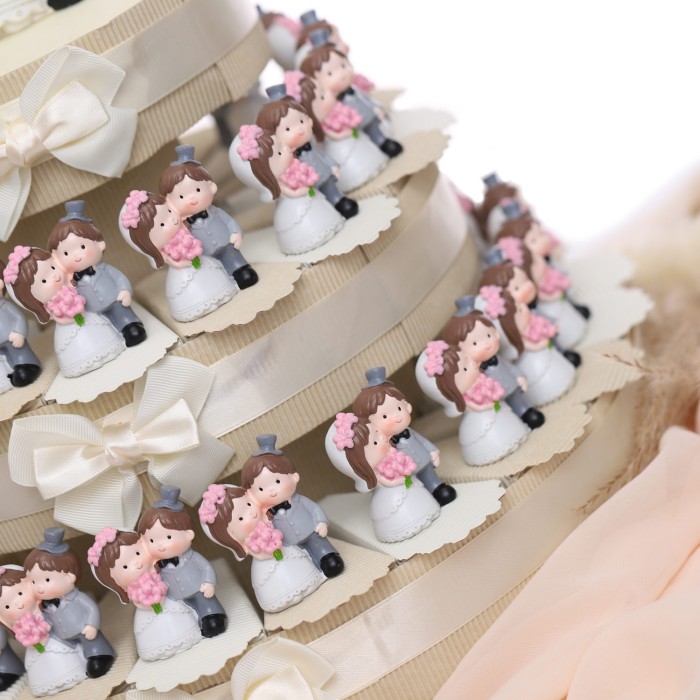 Bomboniere Matrimonio Sposini Torta statuina