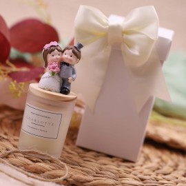 Candele Profumate con sposi per bomboniere matrimonio confezionate