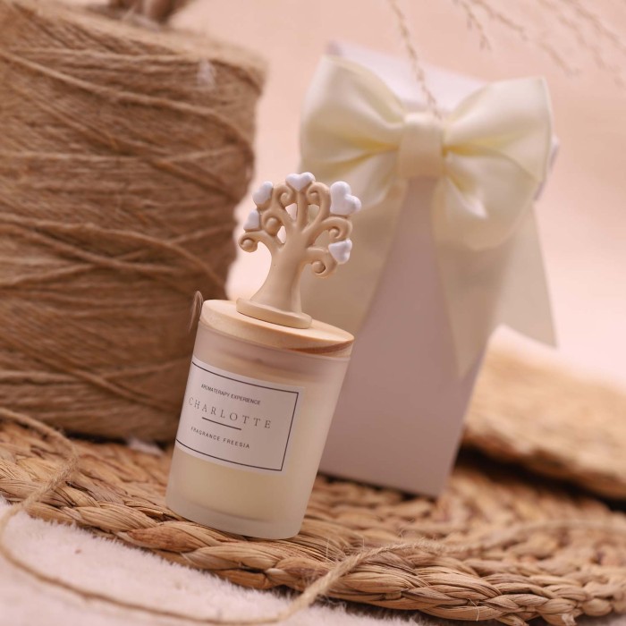 Candela linea Charlotte combinata all'albero della vita heart, dalle misure di 11.5 cm
