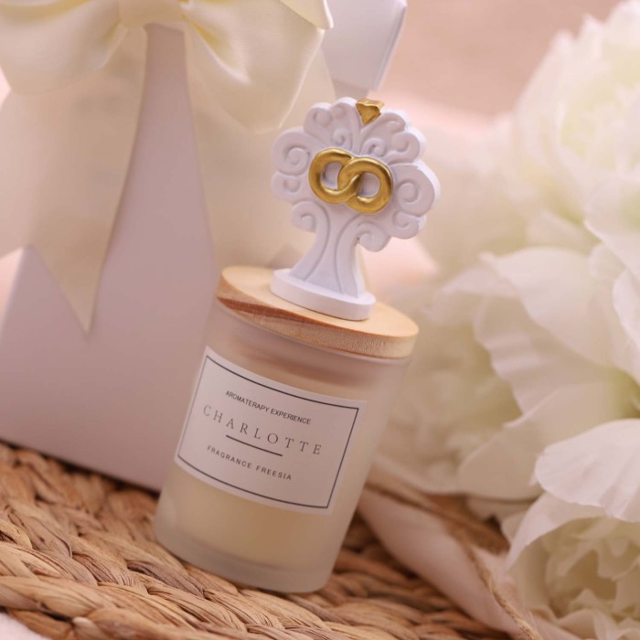 Matrimonio e Anniversario bomboniere candele albero della vita fedi viale magico bomboniere