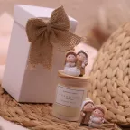 Bomboniere Battesimo candele profumate con Sacra Famiglia confezionate Prima Comunione viale Magico
