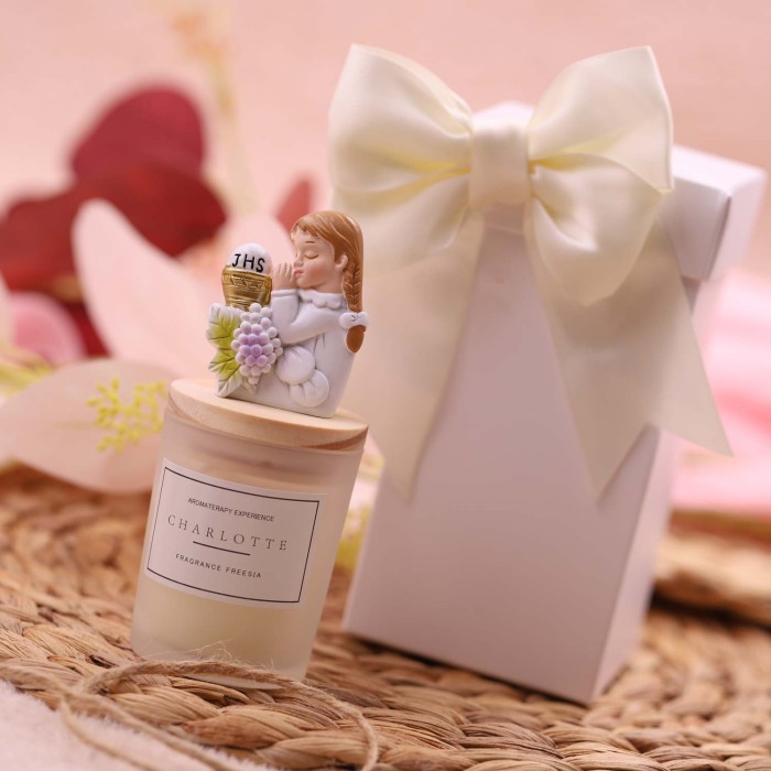 Candele Sagoma Prima Comunione Bimba Bomboniere Confezionate