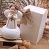 Comunione bambino carillon Bomboniera Angelo rosario confezionato