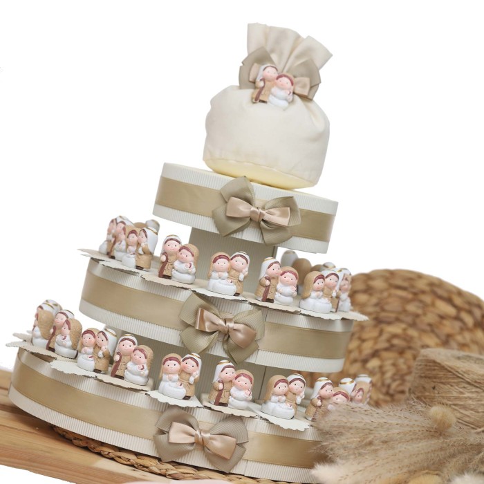 Statuina Sacra Famiglia Torta Bomboniere