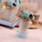 Confettata Con Candele Floreali Verde Tiffany - Bomboniere Confezionate