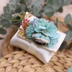 Pochette con fiori tiffany - bomboniere per i diciotto anni