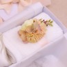 Asciugamano e Pick di Fiori in Pesca - Bomboniere Eleganti Comunione