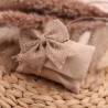 Pochette Sabbia Shabby con Fiocco in Iuta - Bomboniere Prima Comunione Confezionate