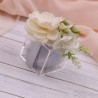 Bouquet per nozze d'argento - Bomboniere con Pick confezionate plexiglass con nastro