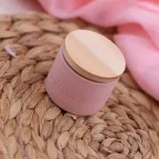 Bomboniere Battesimo Confezionate - Candele rosa con tappo in legno