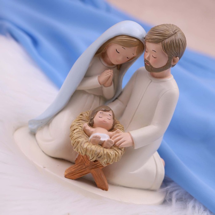 Statuina Maxi Santa Natività Bomboniera Battesimo Fai da Te VIALE MAGICO