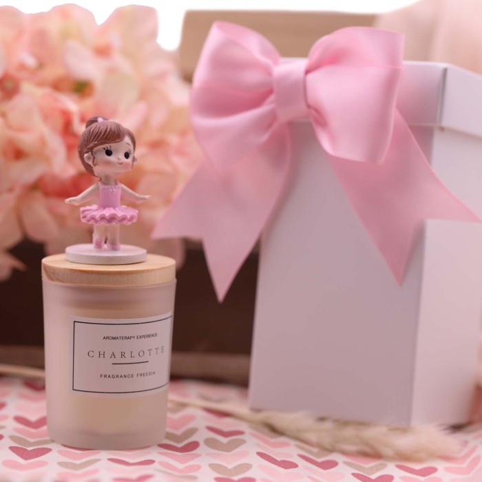 Bomboniera Ballerina su Candela Aromatica confezionata Bomboniera Ballerina su Candela Aromatica confezionata