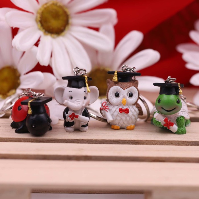 Portachiavi laurea Animali Laureandi bomboniere portafortuna