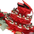 Design Raffinato: Portachiavi con gufetti, cappellino di laurea e quadrifoglio, altezza 5 cm.