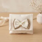 Elegante Pochette Bomboniera in Cotone Panna