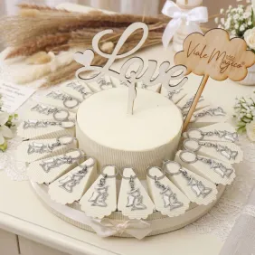 Torta Bomboniera Sacro Angelo Bianco con Ali Idea Comunione