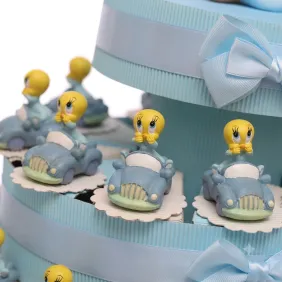 Torta Bomboniere Baby Looney Tunes Titty in Macchina Bimbo