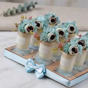 Candele Floreali Verde Tiffany