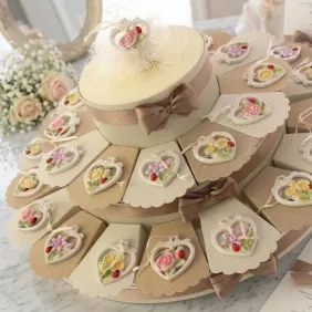 Appendino Cuore con Fiori Eleganti
