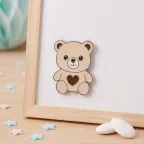 Magnete Orsetto Smaltato con Cuore – Bomboniera Fai da Te Nascita