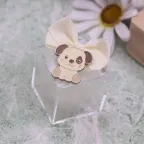Bomboniera Nascita Calamita Cagnolino su Scatolina Plexiglass portaconfetti