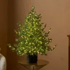 Pino Lucciole EDG 90 cm – Albero di Natale Compatto con Vaso Integrato