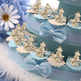 Torta Bomboniere Unicorno Arcobaleno e Nuvola per bimbo