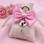 Bomboniera Sacchetto Raso Personalizzabile con Portachiavi Palloncini