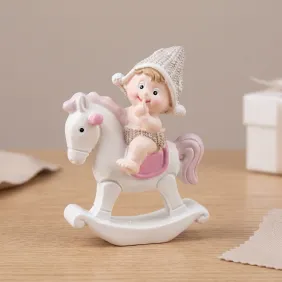 Statuina Bimba su Cavallo a Dondolo – Bomboniera Fai da Te