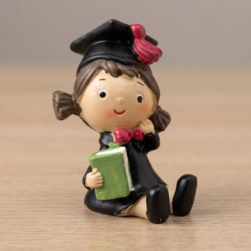Statuina Bomboniera Laurea "Dottoressa con Libro"