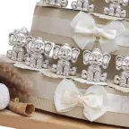 Torta Bomboniere Elefante Argento con Fettine Portaconfetti