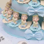 Splendida torta bomboniera composta da fettine portaconfetti in cartoncino