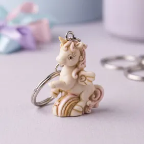 Unicorno Bimba Arcobaleno e Nuvola Portachiavi fai da te
