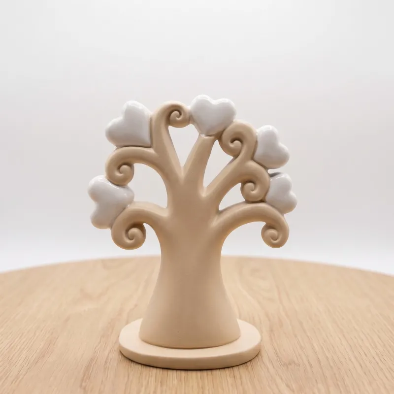 Maxi Statuina Albero della vita con cuori in resina - bomboniera fai da te